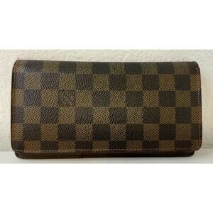 LOUIS VUITTON DAMIER Ebene Long Bifold Wallet- Preloved Slightly